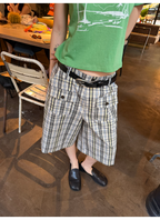 LelyMooch ヴィンテージチェック ハーフカーゴパンツ  LEM375
