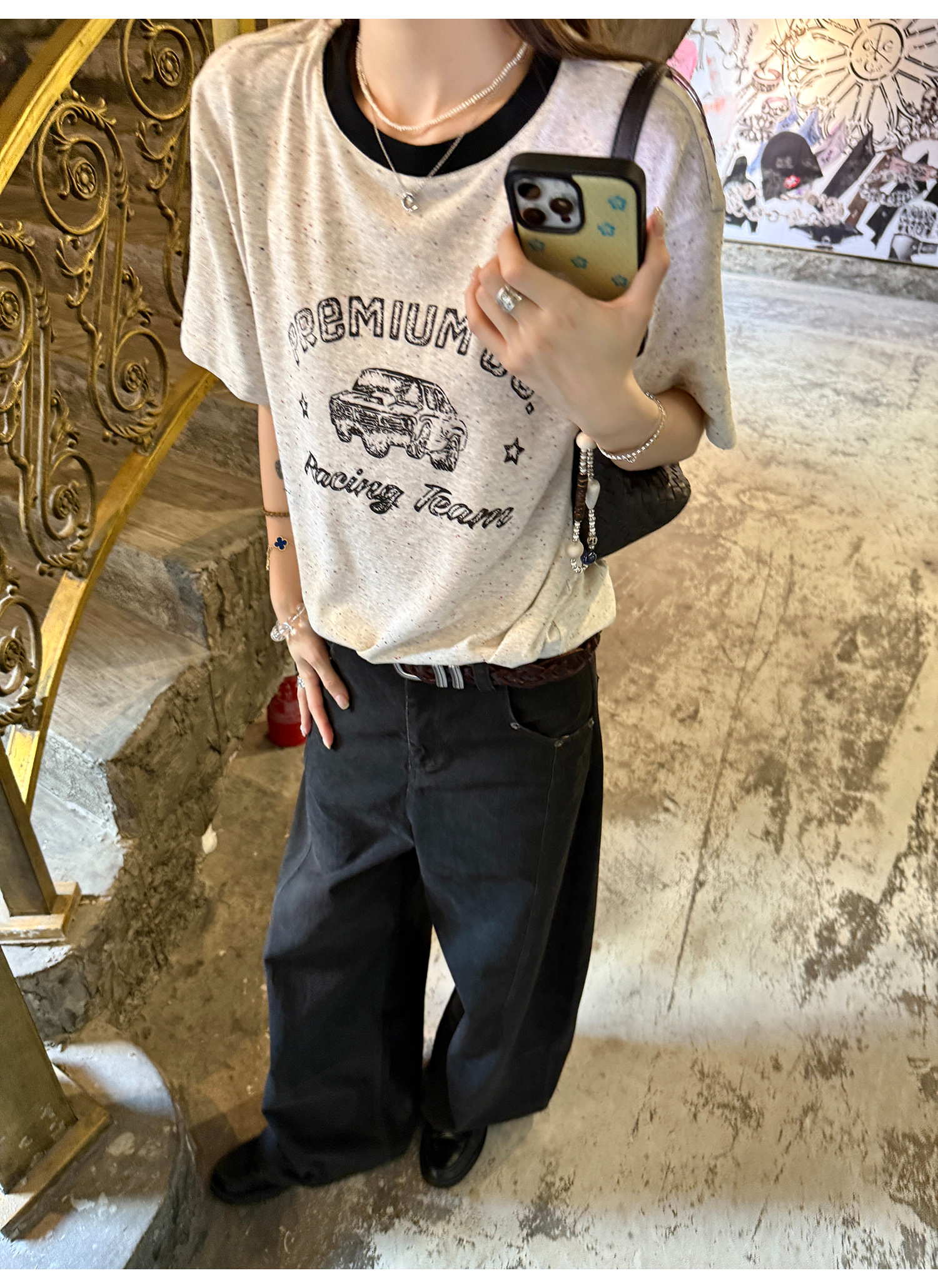 LelyMooch カラーポイントTシャツ  LEM207