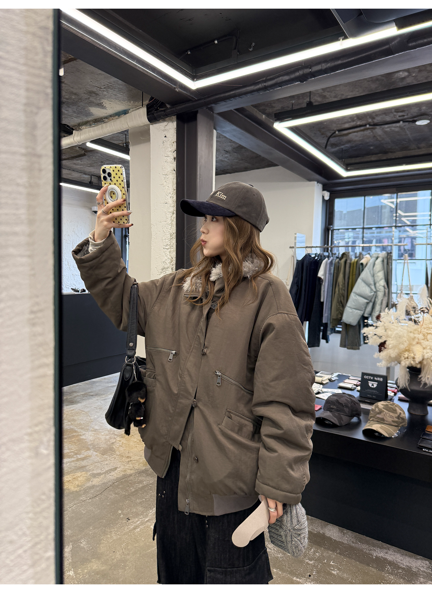 LelyMooch エコファーライナー付きモッズコート　LEM259