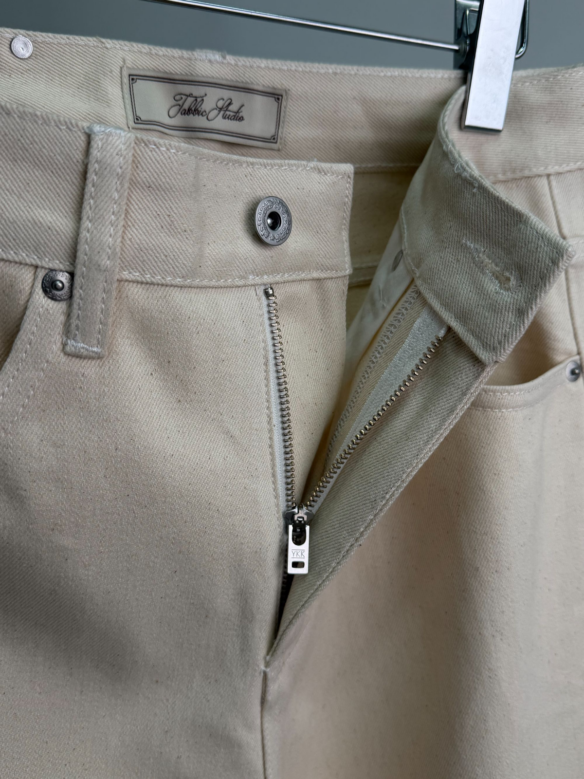 オートミール 13.8oz ワイドストレートデニム  LOM093
