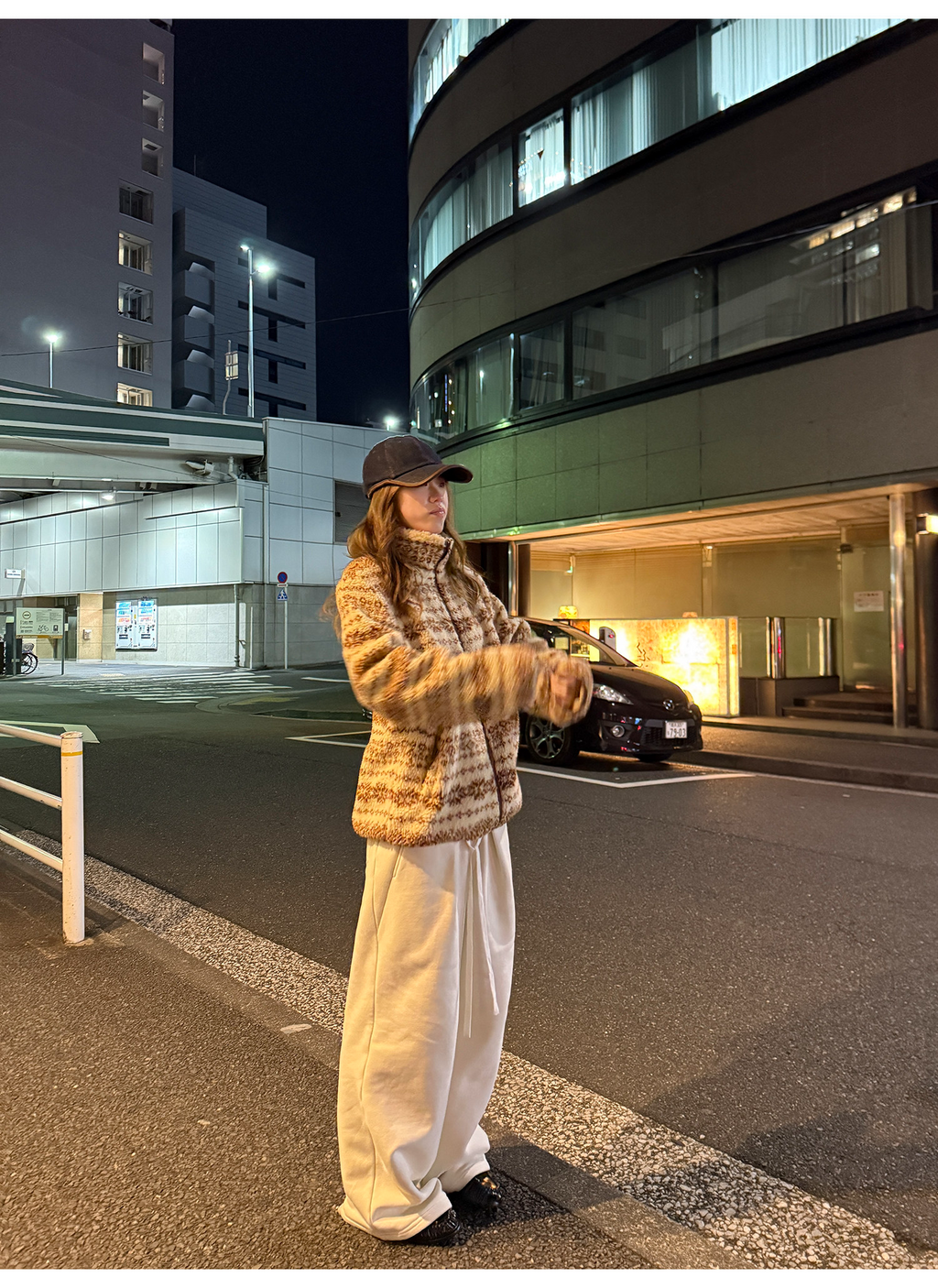 LelyMooch 裏起毛 タックイージーパンツ  LEM286