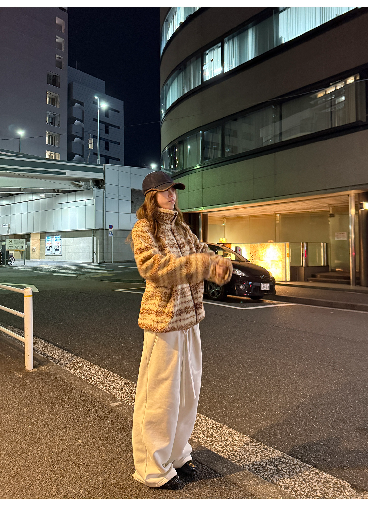 LelyMooch 裏起毛 タックイージーパンツ  LEM286