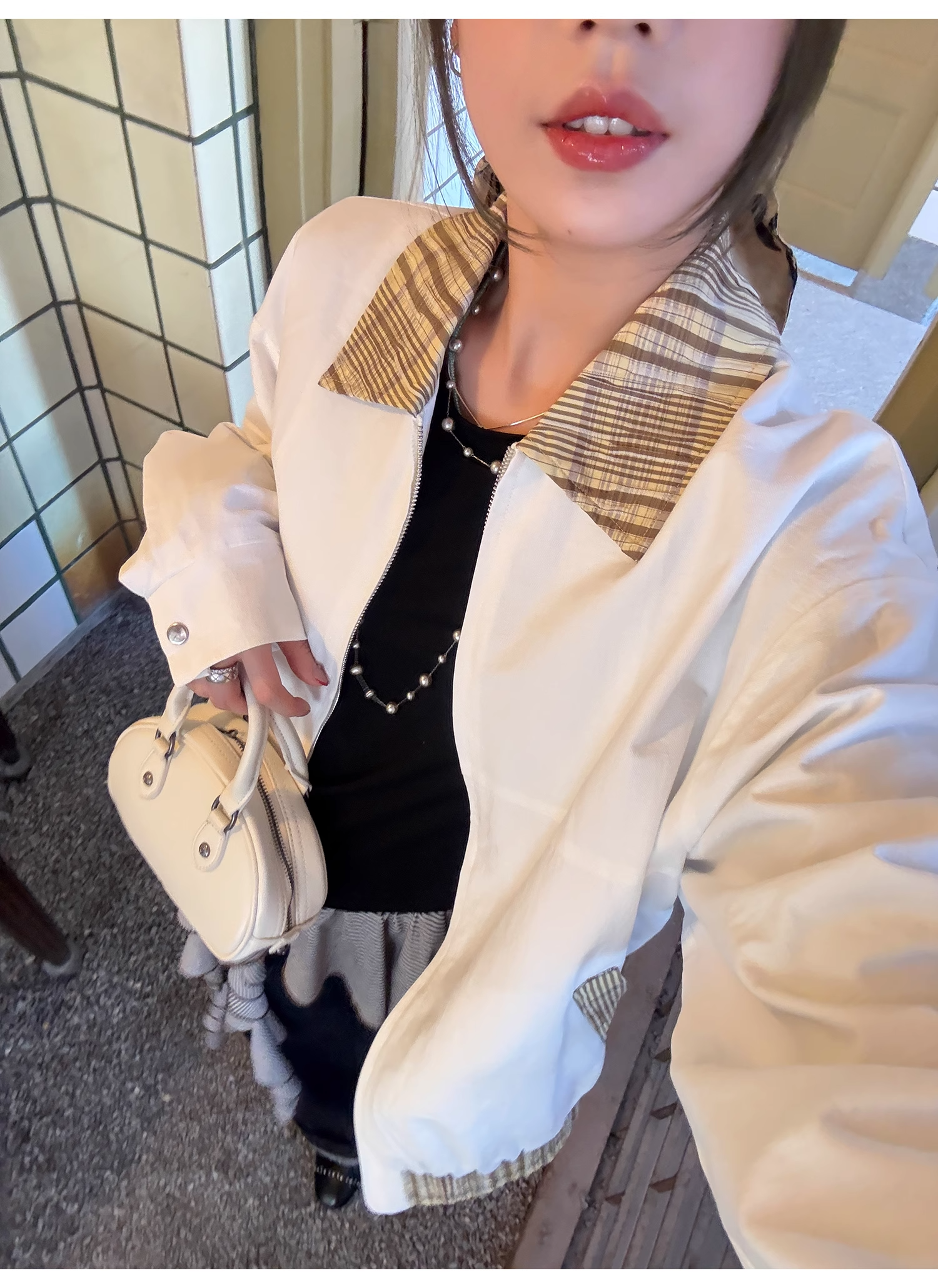 LelyMooch  ヴィンテージ風　 ラペル襟ジャケット  LEM102