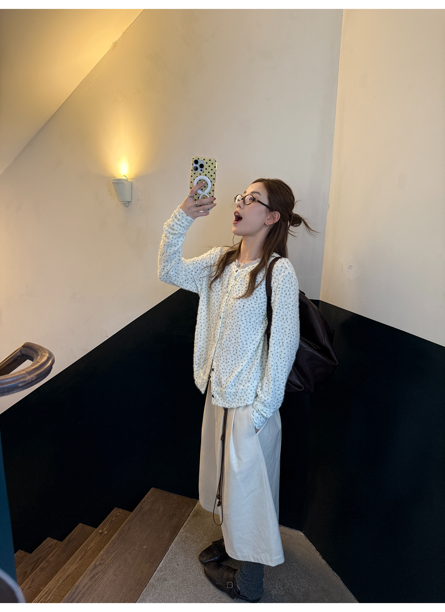 LelyMooch 花柄ふわもちニット　LEM254