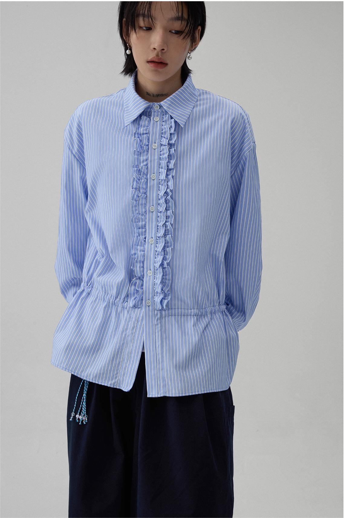 LoomL  ブルーストライプシャツ  LOM011