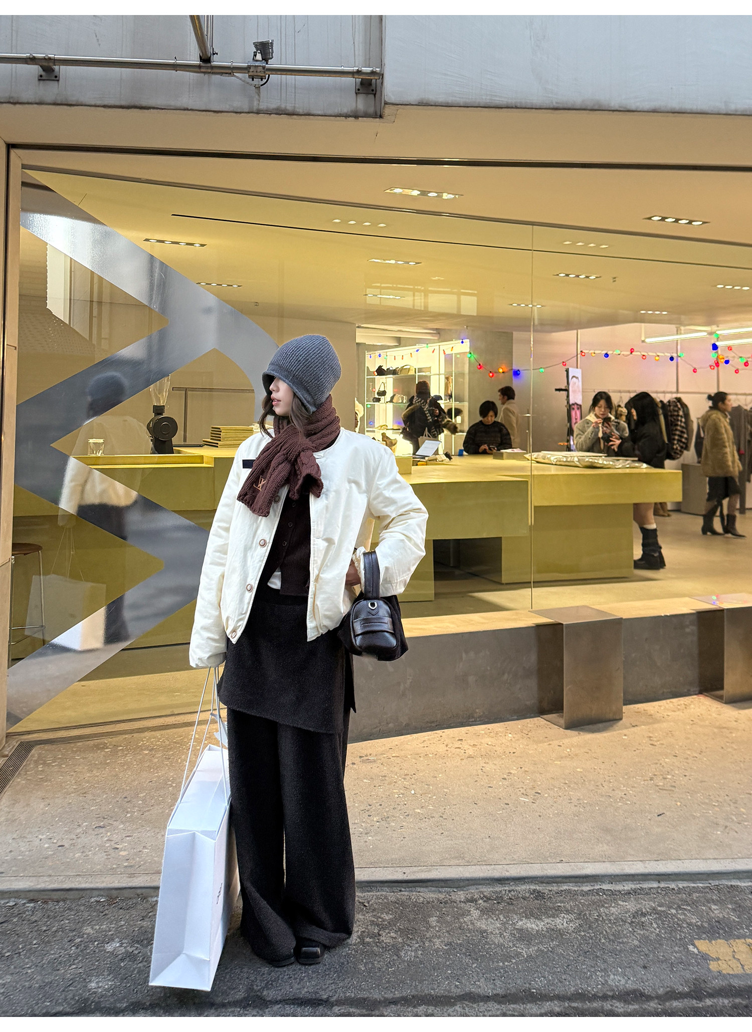 LelyMooch マフラー付き 中綿ブルゾン  LEM306