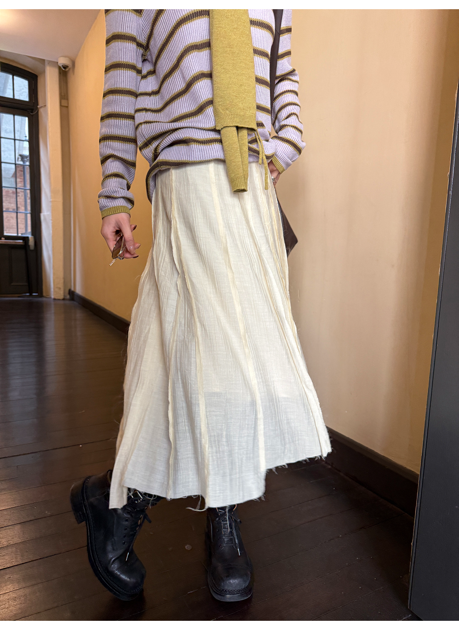 LelyMooch  ハイウエスト  ふぞろいスカート  LEM090