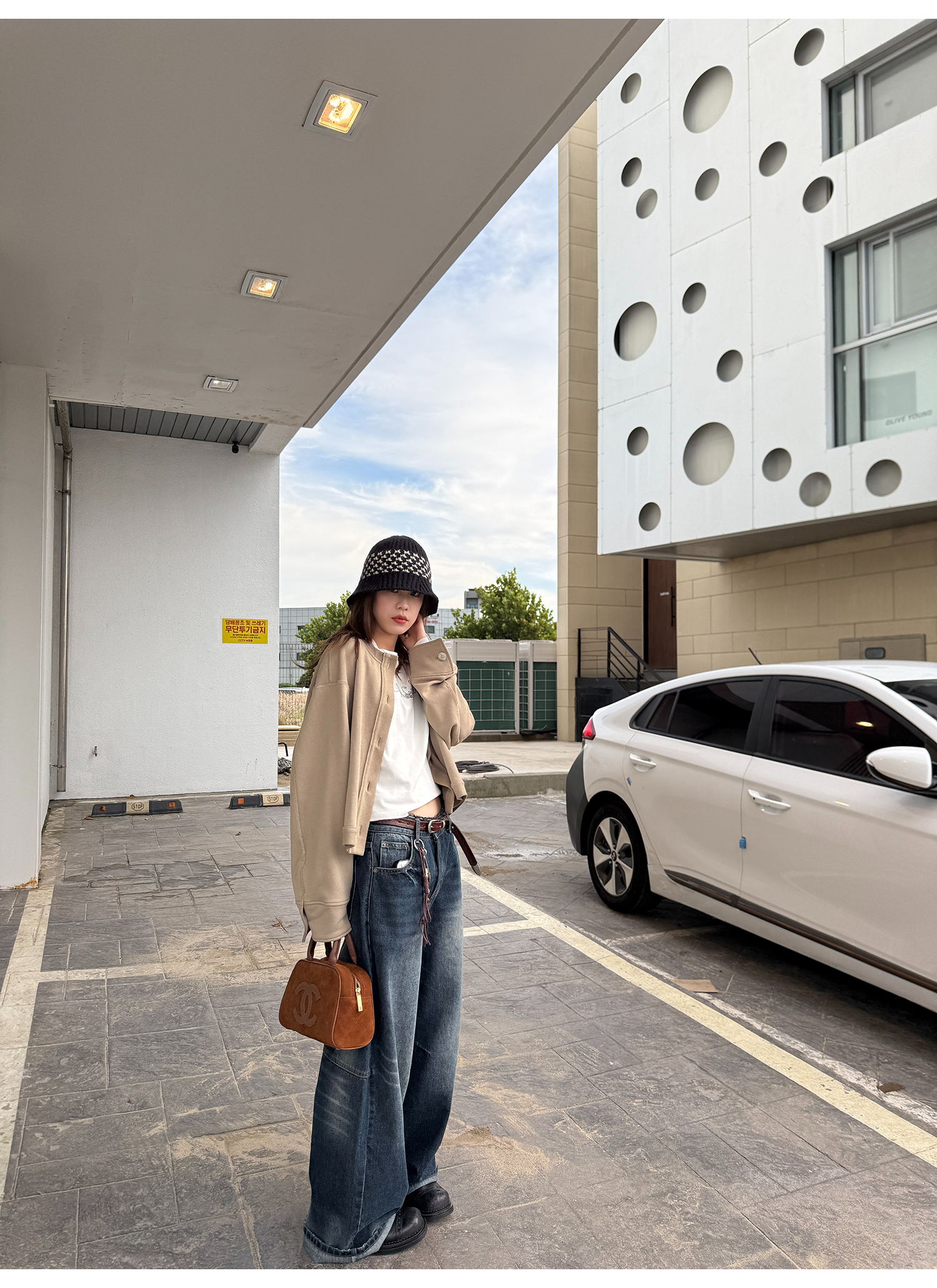 LelyMooch ヴィンテージ風 猫爪ワイドパンツ  LEM225