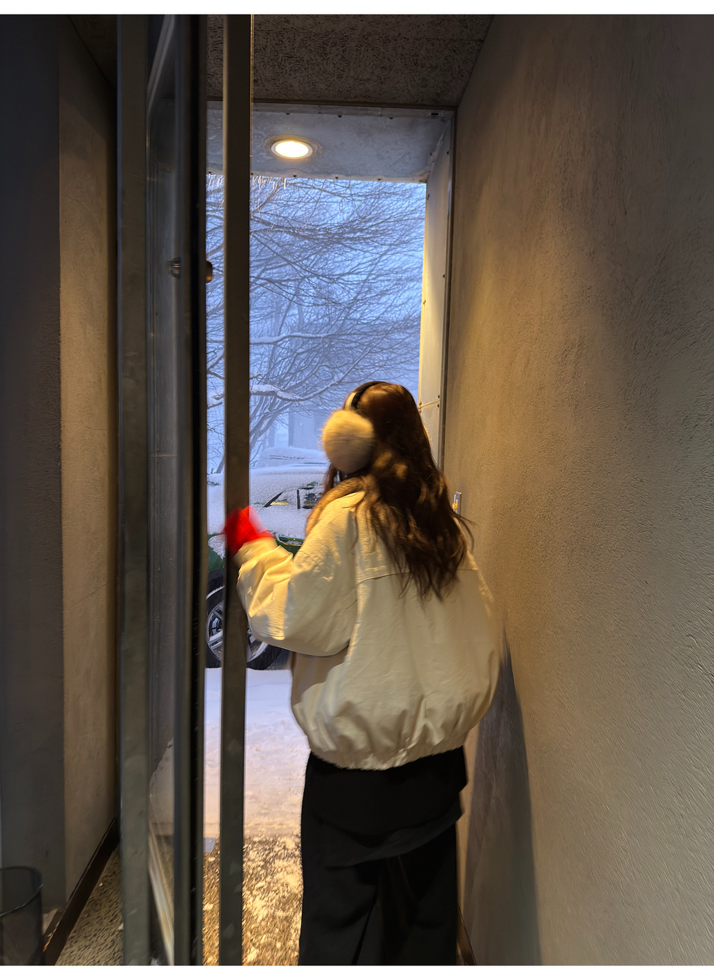 LelyMooch 取り外し襟付き 中綿ショートアウター  LEM305