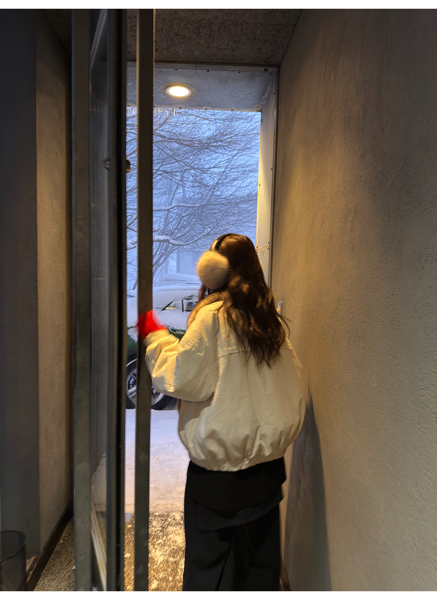 LelyMooch 取り外し襟付き 中綿ショートアウター  LEM305