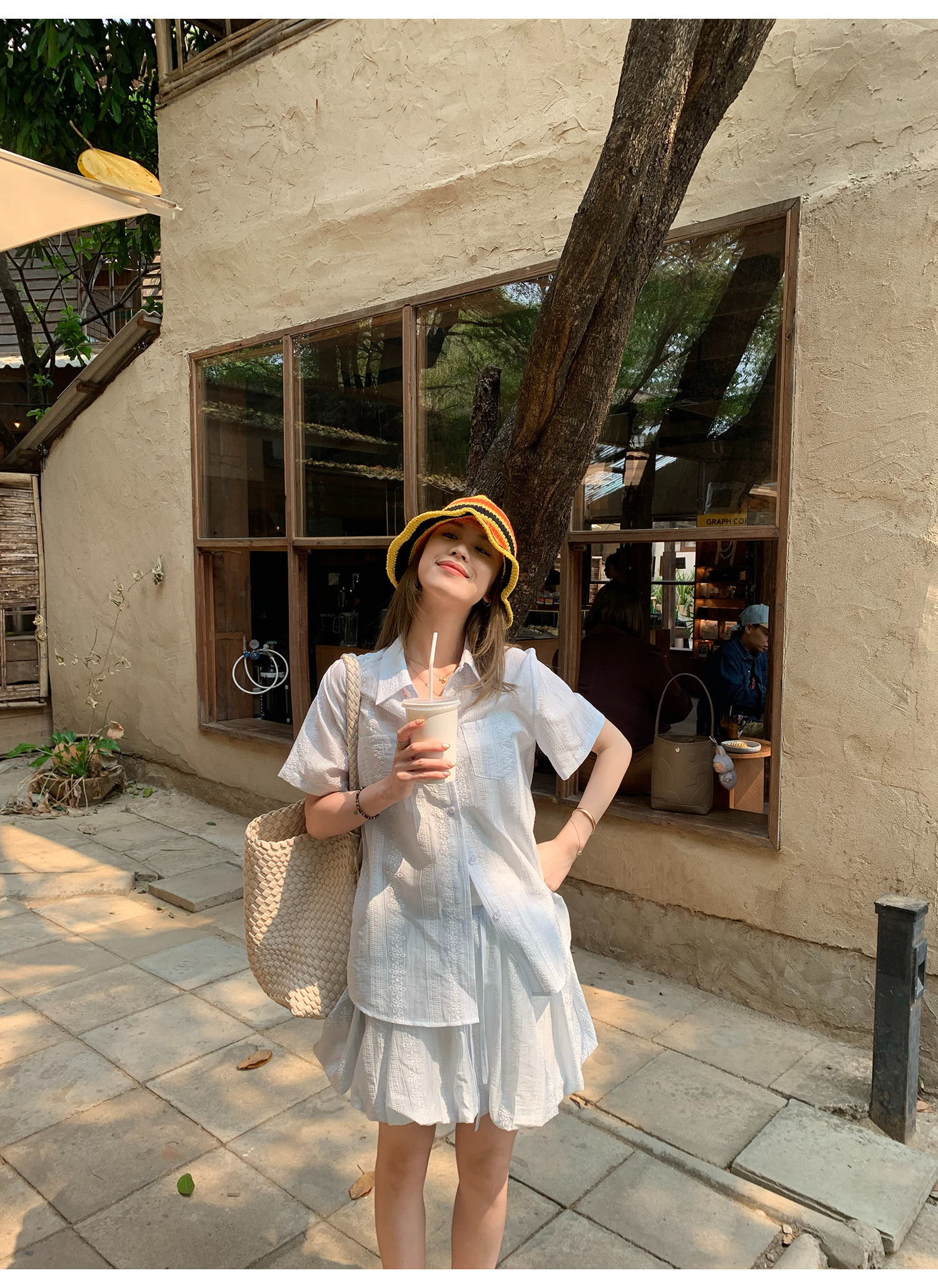 LelyMooch 海の日記　天絲の花柄セットアップ  LEM145