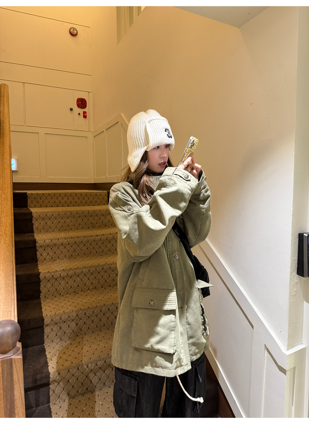 LelyMooch ヴィンテージ風クロスボタンワークジャケット  LEM262