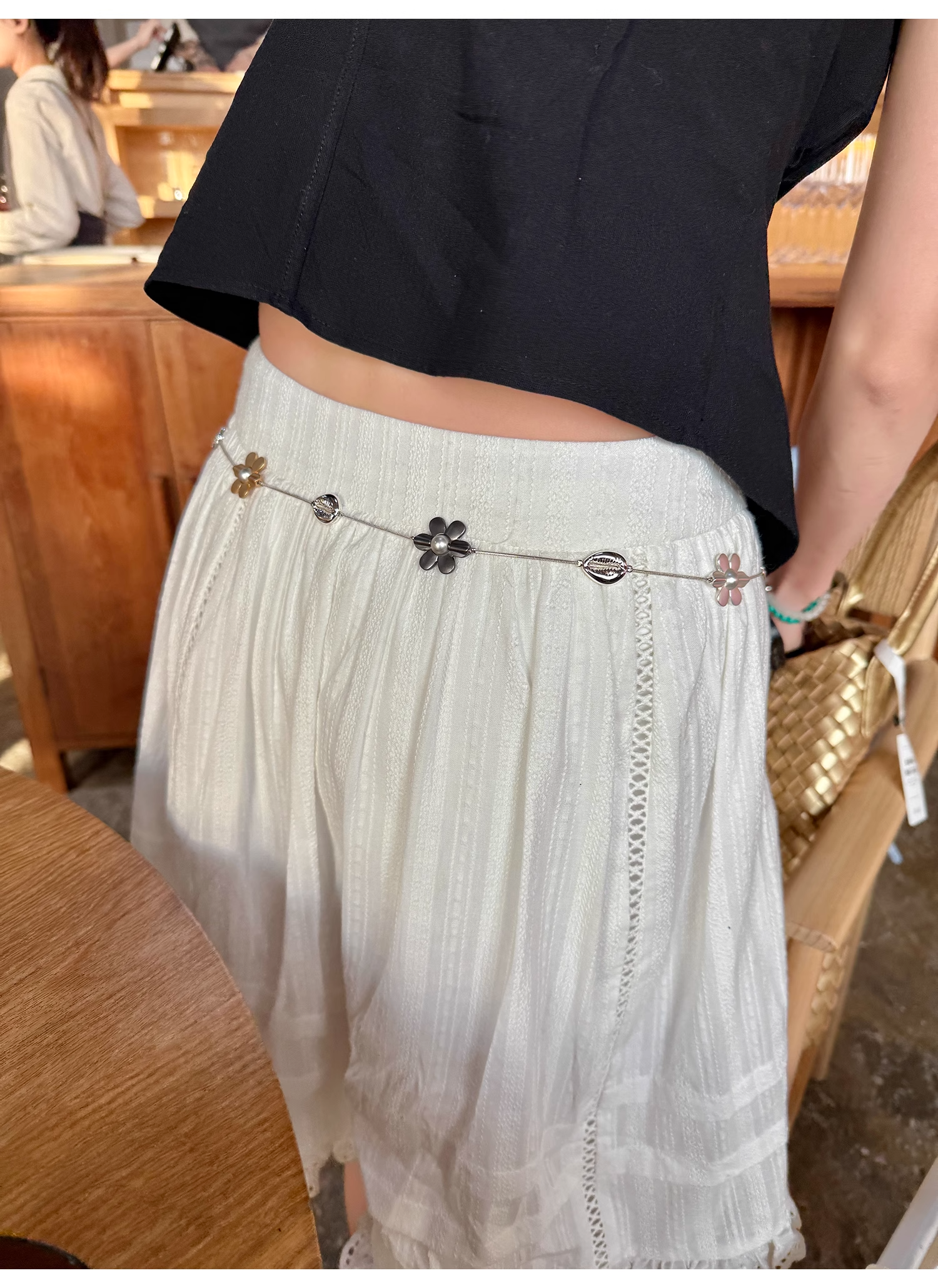 LelyMooch  白 スカート ミニ 透け防止  LEM105