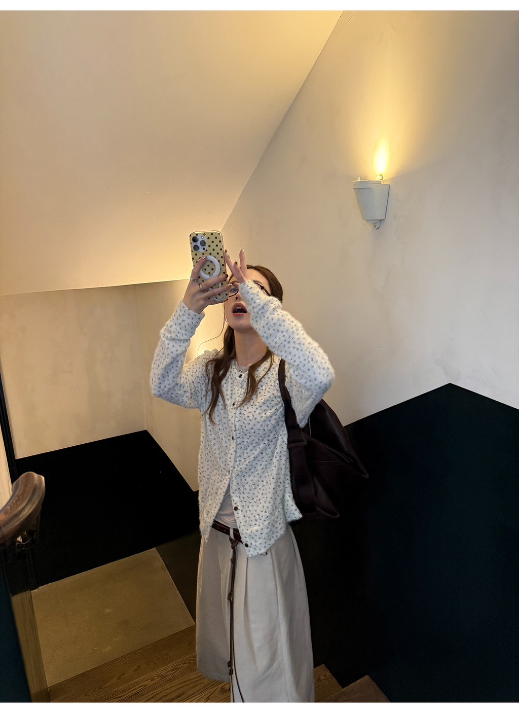 LelyMooch 花柄ふわもちニット　LEM254