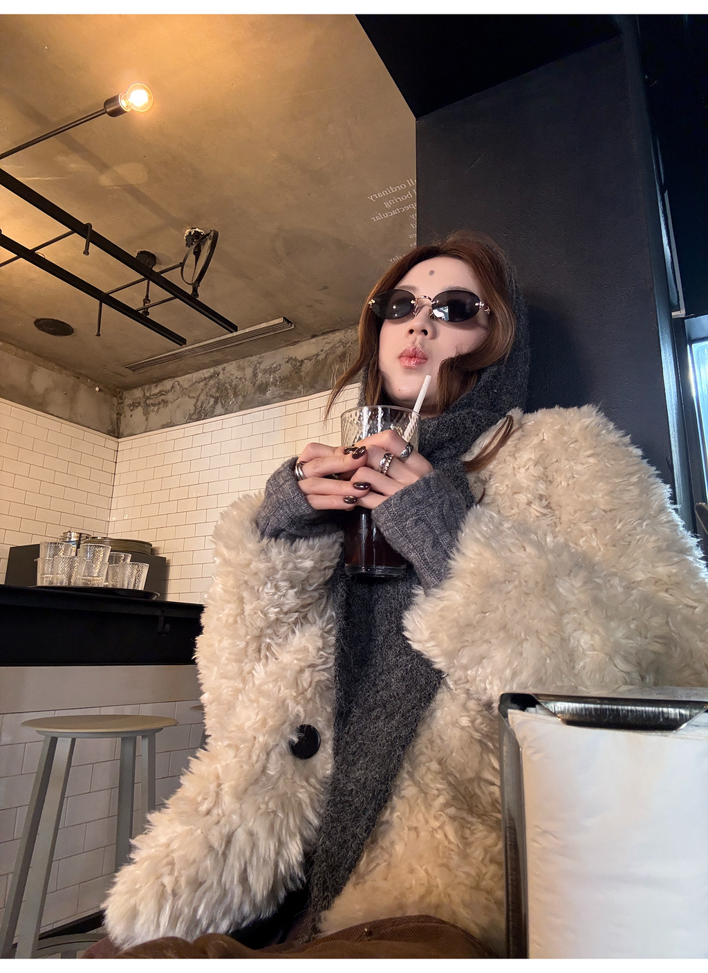 LelyMooch もこもこボアフードコート  LEM269