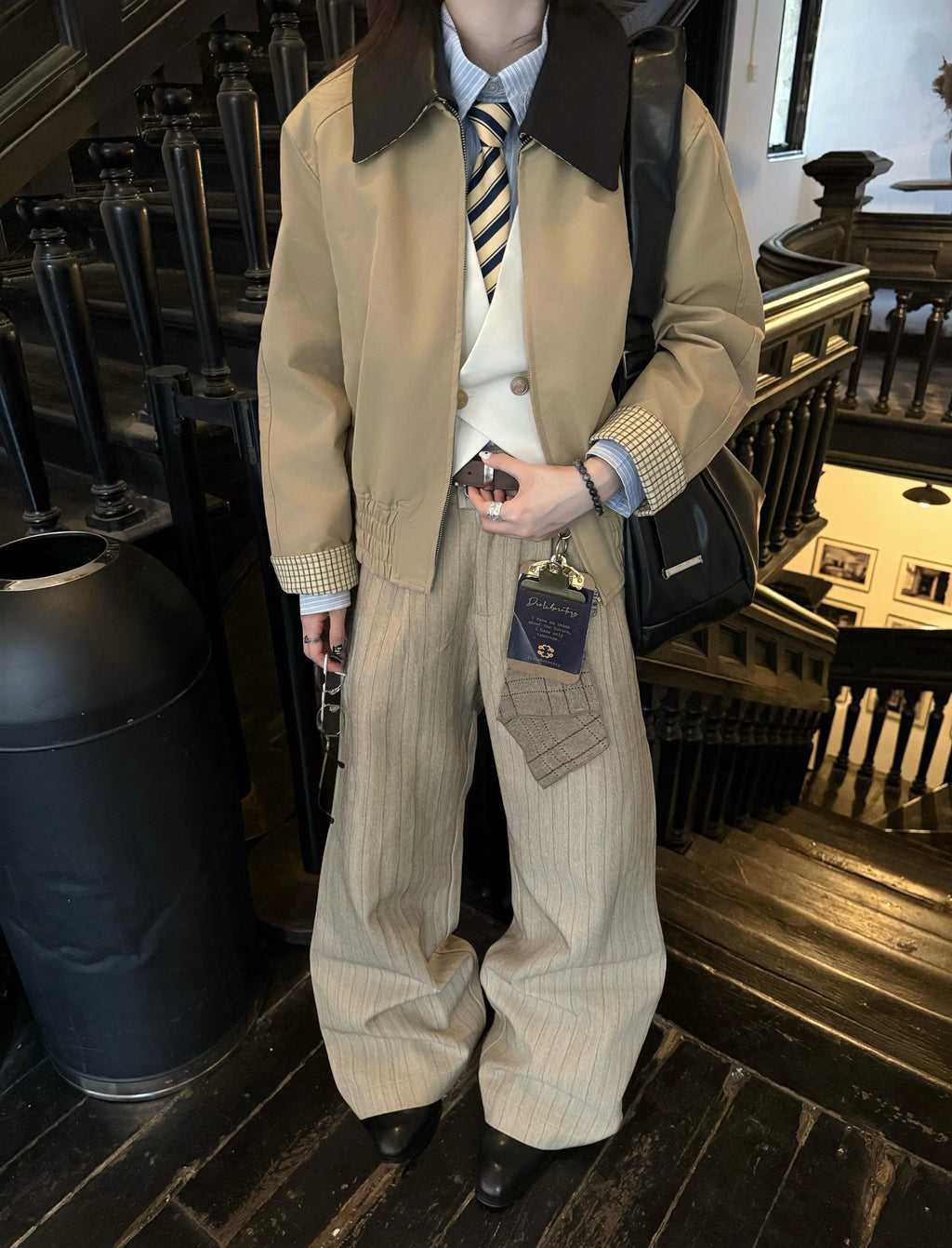 クラシックムード ストライプ タックワイド  LOM049