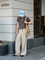 Classic Mood Striped Tuck Wide LOM049