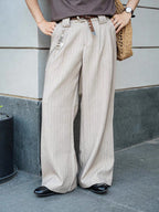 Classic Mood Striped Tuck Wide LOM049