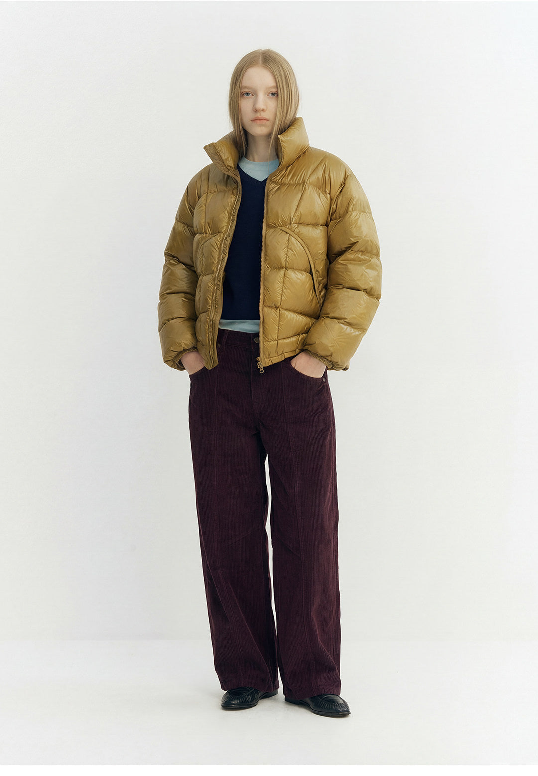 コーデュロイパンツ・立体カーブシルエット  LOM035